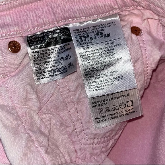 LEVIS 501 Scraped Pale Mauve Pink Jeans sz 27 - Picture 6 of 14